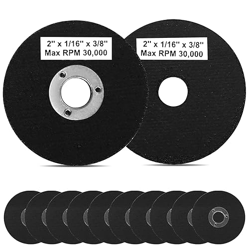 SI FANG Paquete de 10 ruedas de corte de amoladora de troqueles de 2 pulgadas, mini disco de corte de metal de 2 x 116 x 38 pulgadas, ruedas de