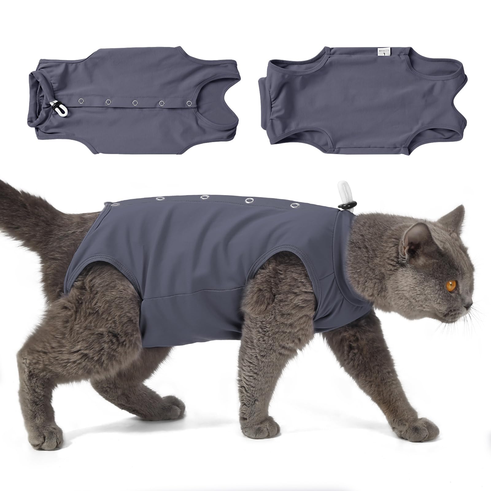 Dotoner Cat Recovery Suit Post Surgery, Kitten Onesie for Spay Recovery, Soft Breathable Surgery Suit with Adjustable Neck