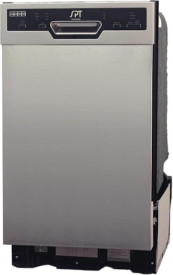 SPT SD-9254SSB 18 Wide Built-In Stainless Steel Dishwasher w/Heated Drying, ENERGY STAR, 6 Wash Programs, 8 Place Settings and Stainless Steel Tub