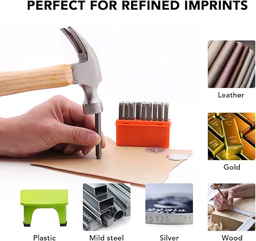 Miniatura 7 de Tlimus Kit de estampado de metal con temática de ángel, 12 unidades, 0.236 in (14 pulgadas), kit de sellos de metal para manualidades, accesorios de