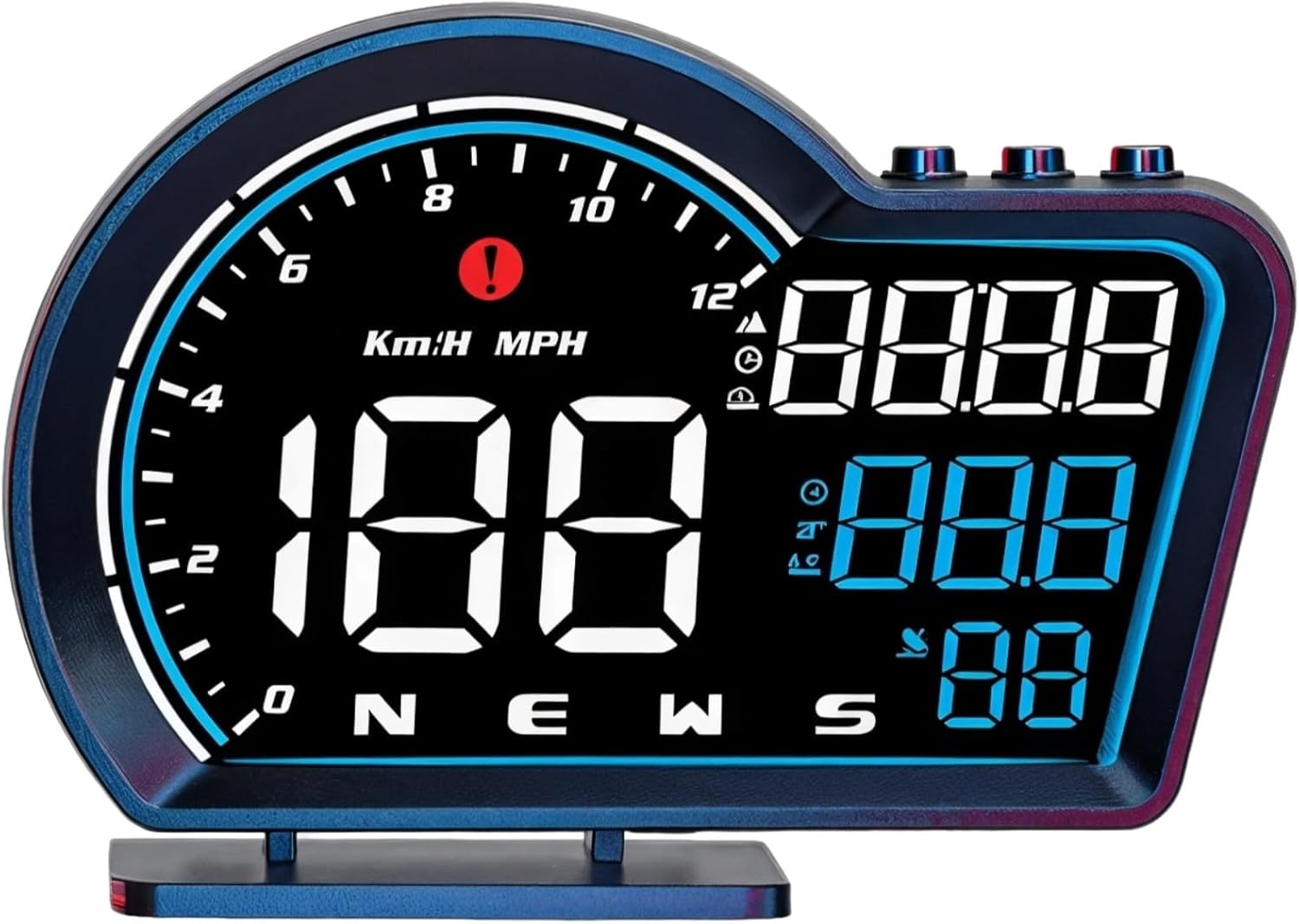 Digital Car GPS Speedometer, G16 Heads Up Display, Large Screen, Speed Alerts, Auto Brightness, Universal for All Vehicles