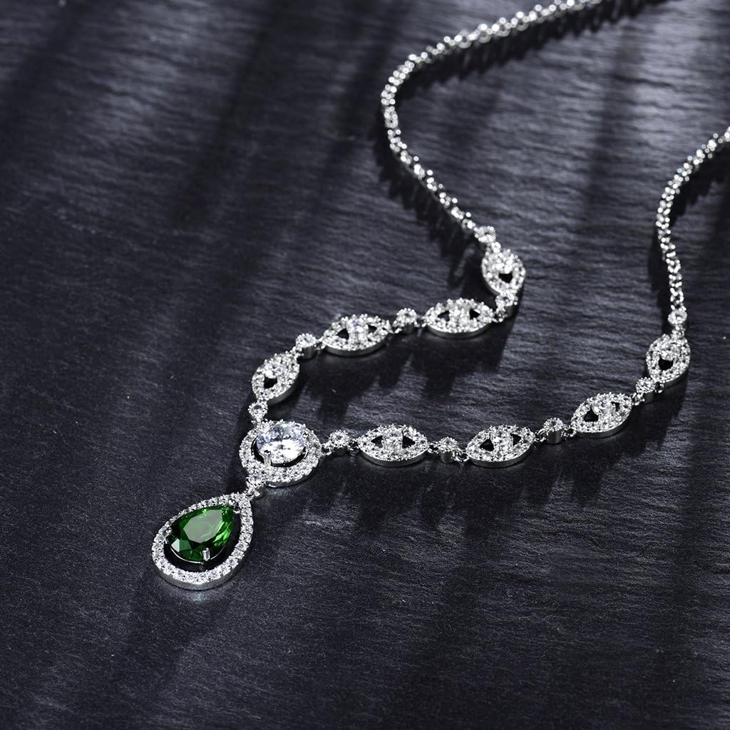 GULICX AAA Cubic Zirconia CZ Silver Plated Base Women's Party Jewelry Set Earrings Pendant Necklace - Image 3