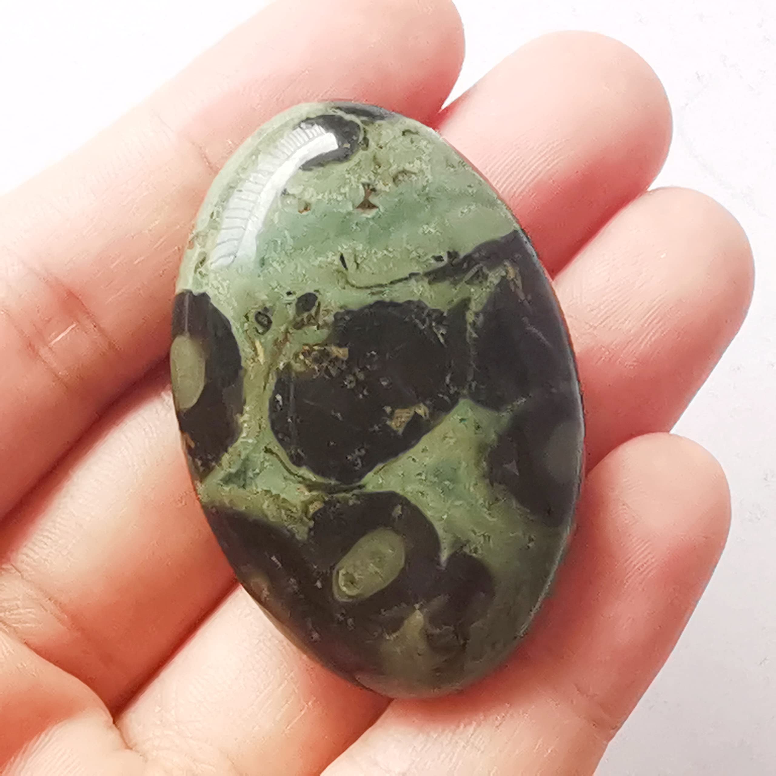 Natural Kambaba Jasper Mini Oval Palm Pocket Healing Crystal Massage Spa Energy Stone,Crystals and Healing Stones