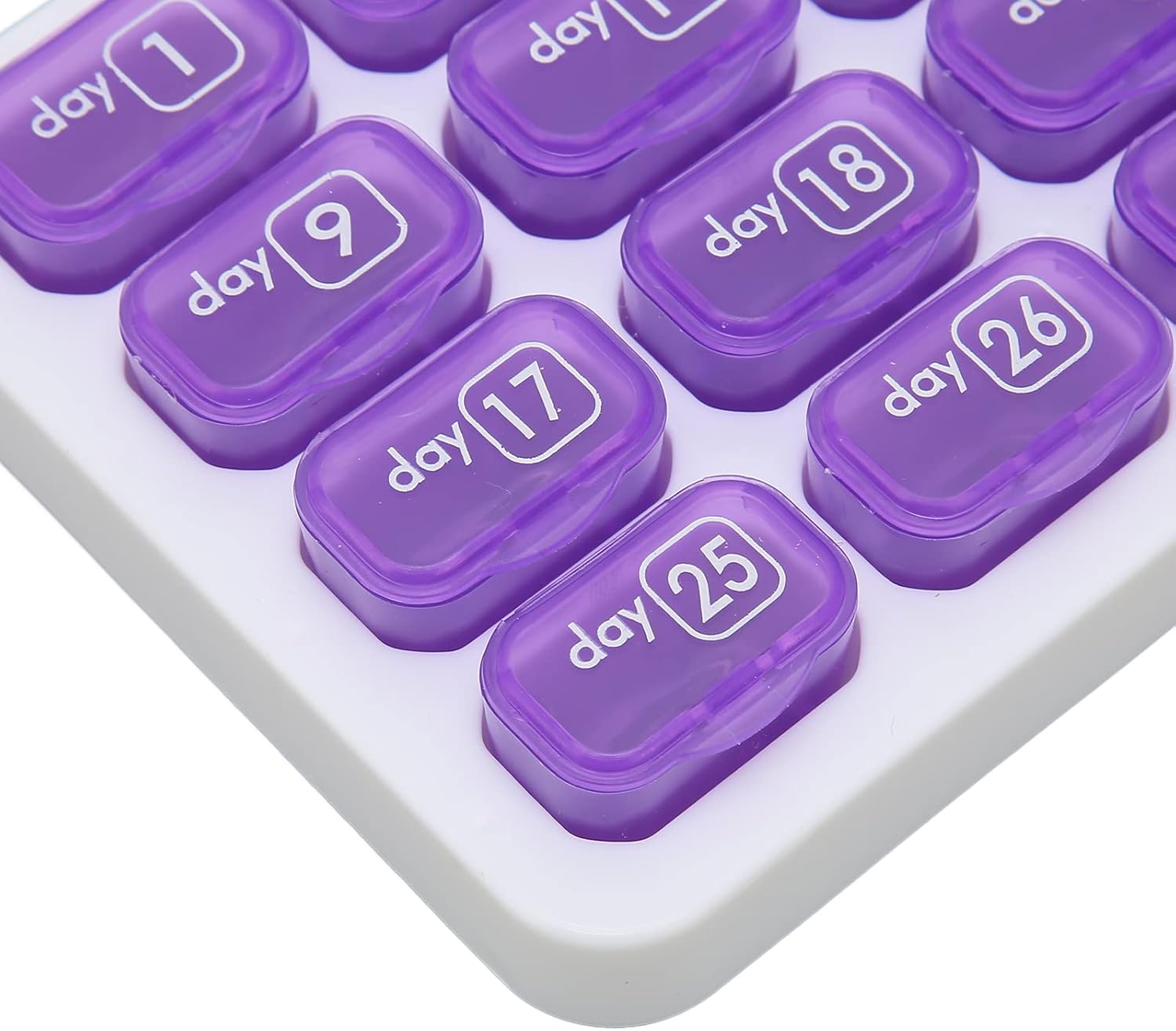 Pill, Monthly Pill Month Small Compartments 31 Day 4 Week Pill Cases for Home Travel