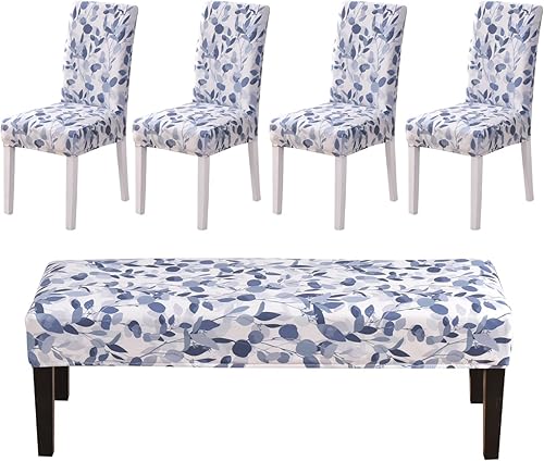 HAOYONG Funda para silla de comedor, funda para silla impresa, lavable, funda para silla Parsons, protector de asiento extraíble para comedor,