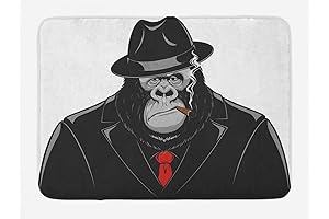 Plush Gorilla Gangsman Bath Mat
