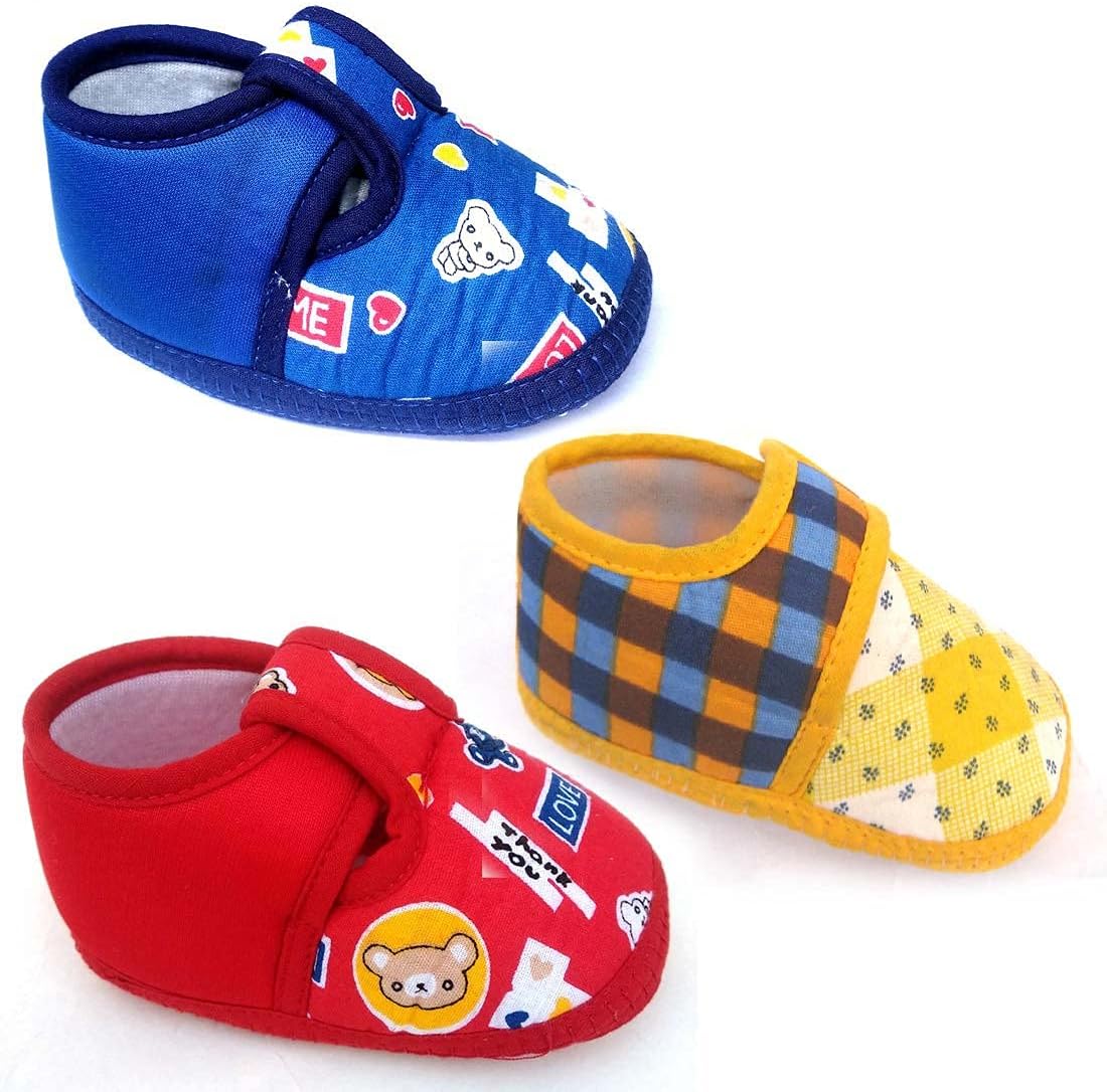 Kids ChoiceBaby Shoes for Boy's and Girl's Canvas with Anti-Slip Sole Shoes (Combo 3)