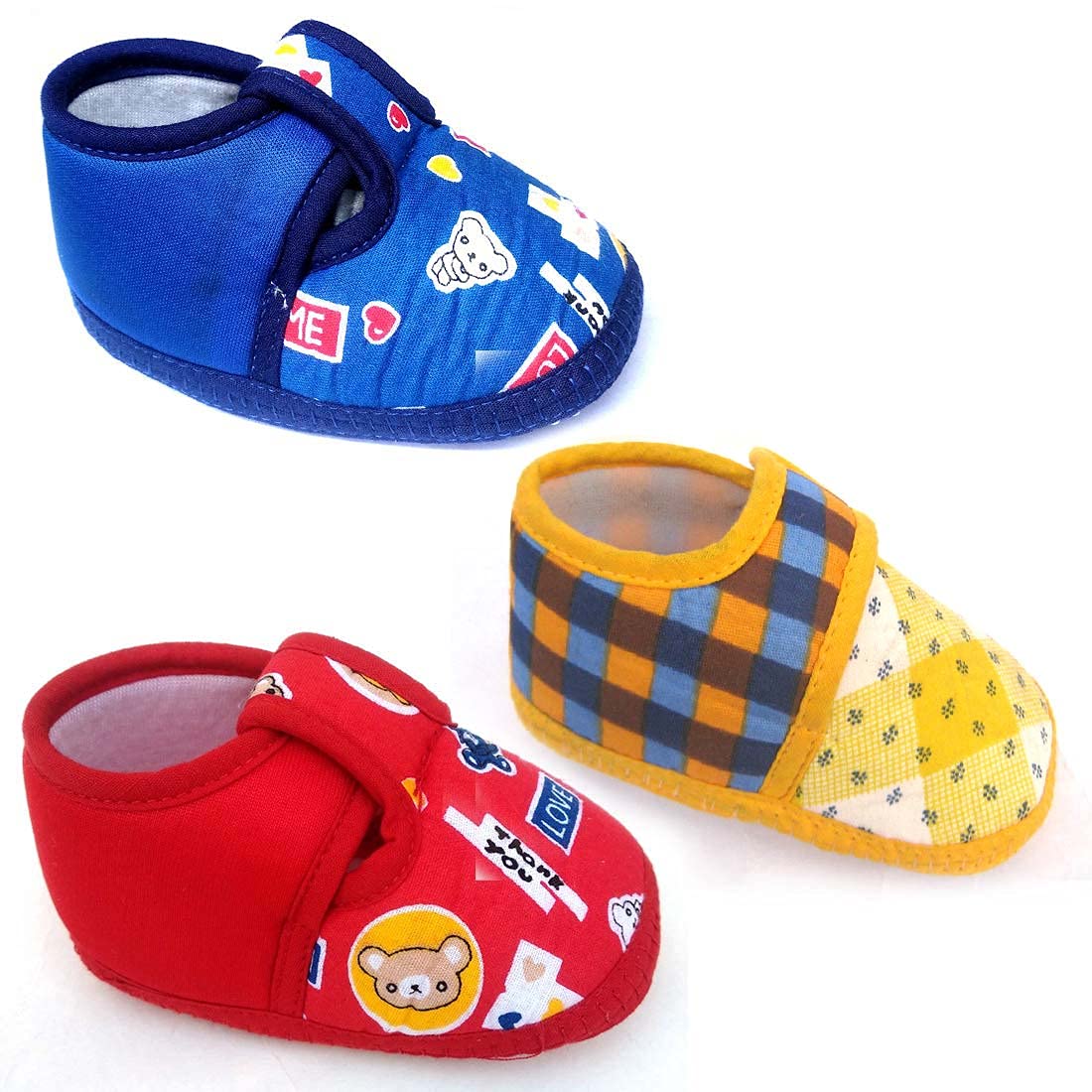 Kids ChoiceBaby Shoes for Boy's and Girl's Canvas with Anti-Slip Sole Shoes (Combo 3)
