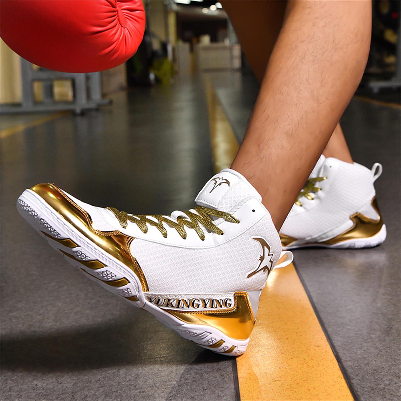 Zapatillas Lucha Libre Purpurina Hombre Botas Boxeo Artes Marciales
