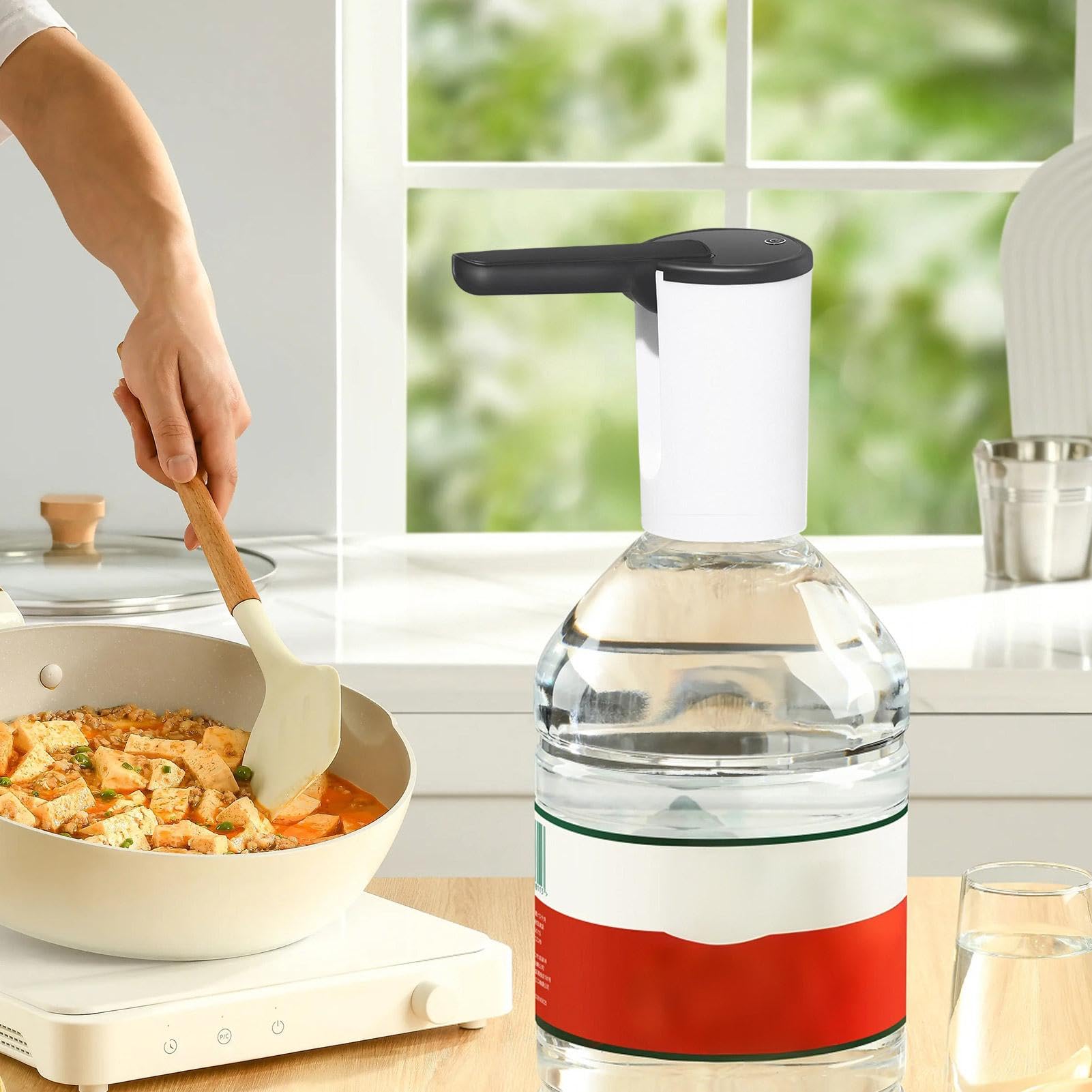 Pompa erogatore d'acqua | Pompa dispenser per brocca per bottiglie d'acqua | Gadget da cucina portatili, accessori da campeggio per fontanella, facile da usare