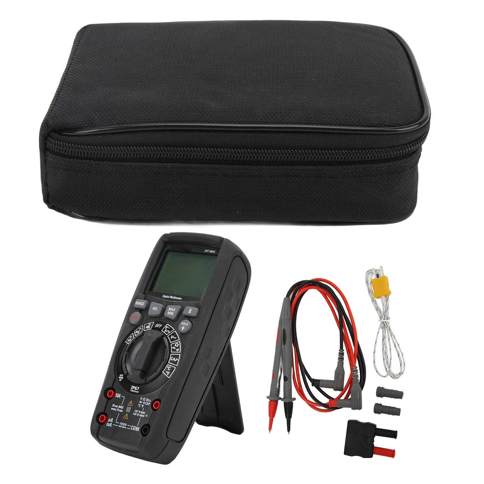 Yctze ?965 Hochgenaues Multimeter – Multifunktionales True-RMS-Digitalmessgerät für Industrie und Außenbereich, Leicht mit Großem Display