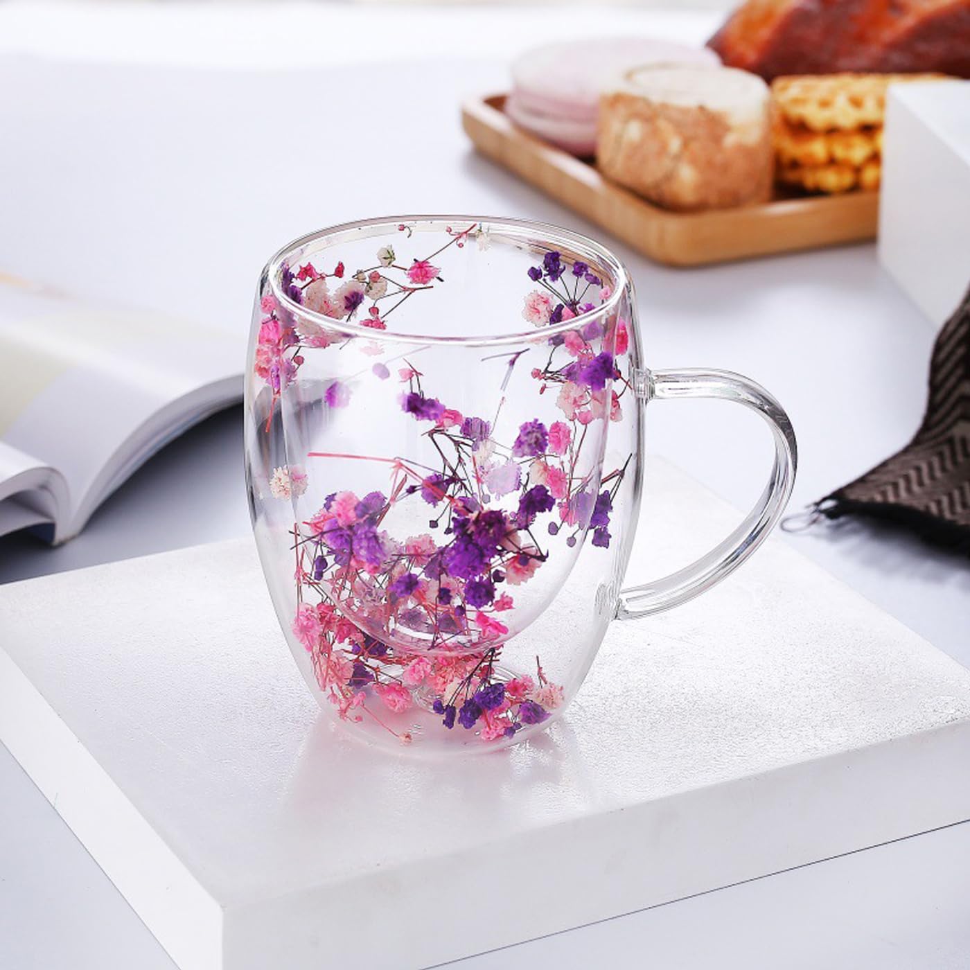 Dubbelwandige Glazen Met Bloemen