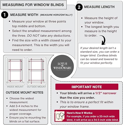 Miniatura 6 de Lotus & Windoware Persiana de vinilo sin cables, de 2 pulgadas, 11 pulgadas de ancho x 72 pulgadas de largo, color blanco (RTX1172WH)