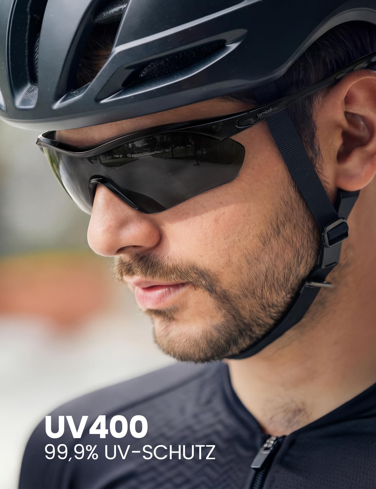 Lamicall Fahrradbrille Herren, Schnelle Brille Damen - [22g TR-90 Ultraleicht] Polarisierte Sport Sonnenbrille mit UV400 Schutz, Multifunktionale Sportbrille Fahrrad Brille für Laufen, Rennrad, Laufen
