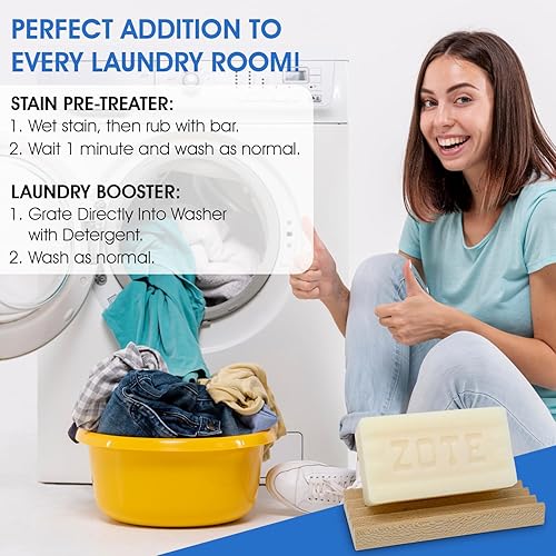 Miniatura 7 de Paquete de detergente y jabonera Zote una adición conveniente y elegante a cualquier cuarto de lavado. Zote combinado con una jabonera Chapel House.