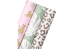 Mini Leopard Print Wrapping Paper Rolls