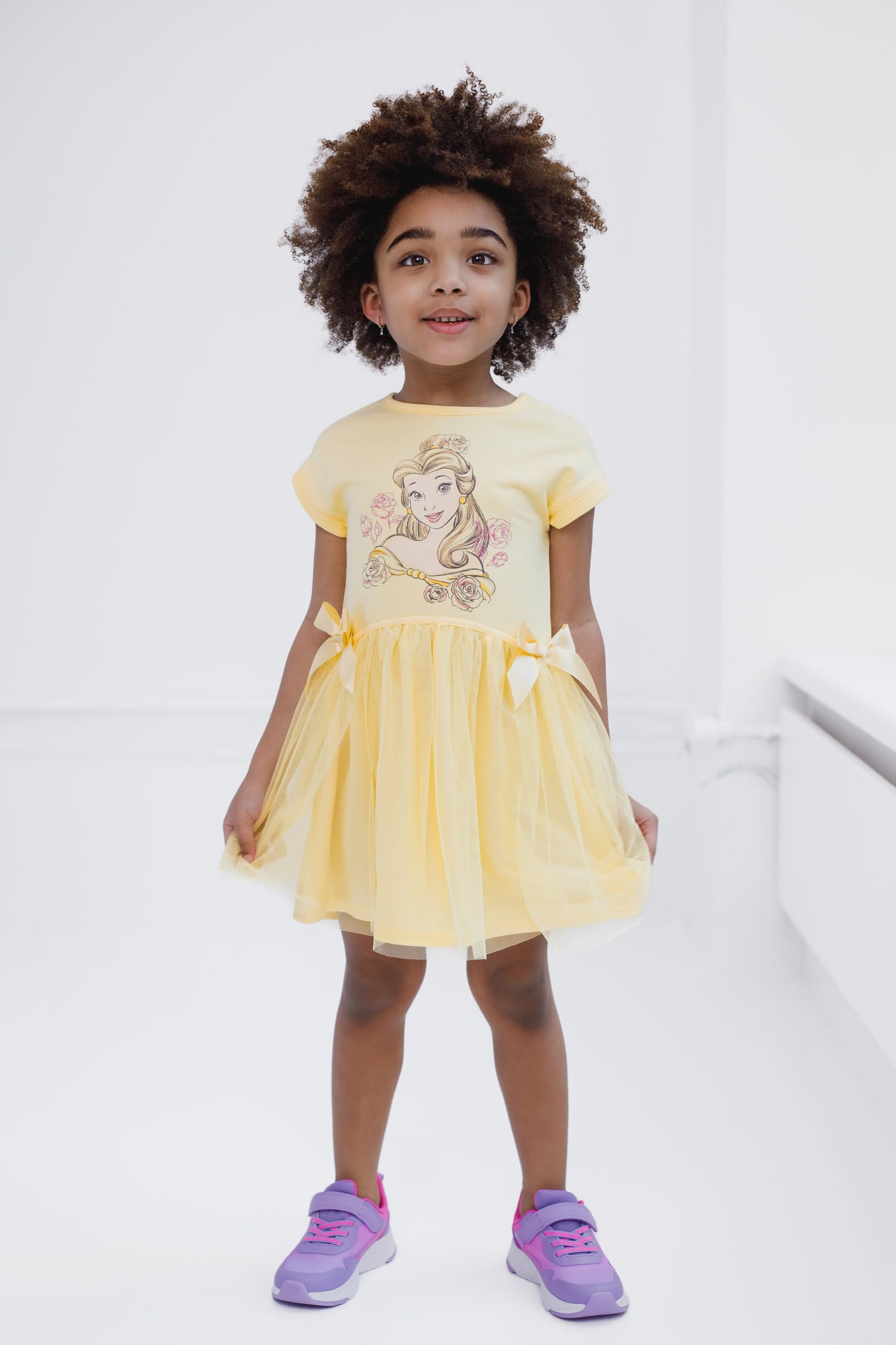 Disney Abito da bambina in tulle e spugna francese per bambine (2T - 14-16)