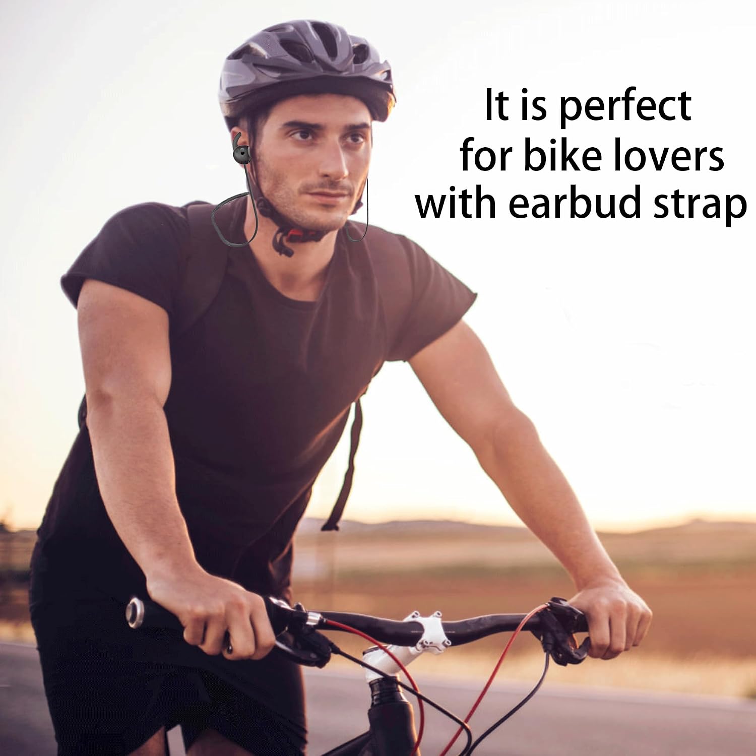 Strap Compatible with Beats Solo Buds, Sports Strap for Solo Earbuds Lanyard Silicone, Anti Lost Straps Accessories, Anti-Lost Neck Rope Cord Soft, Running Holder Connector, (Black) image 3