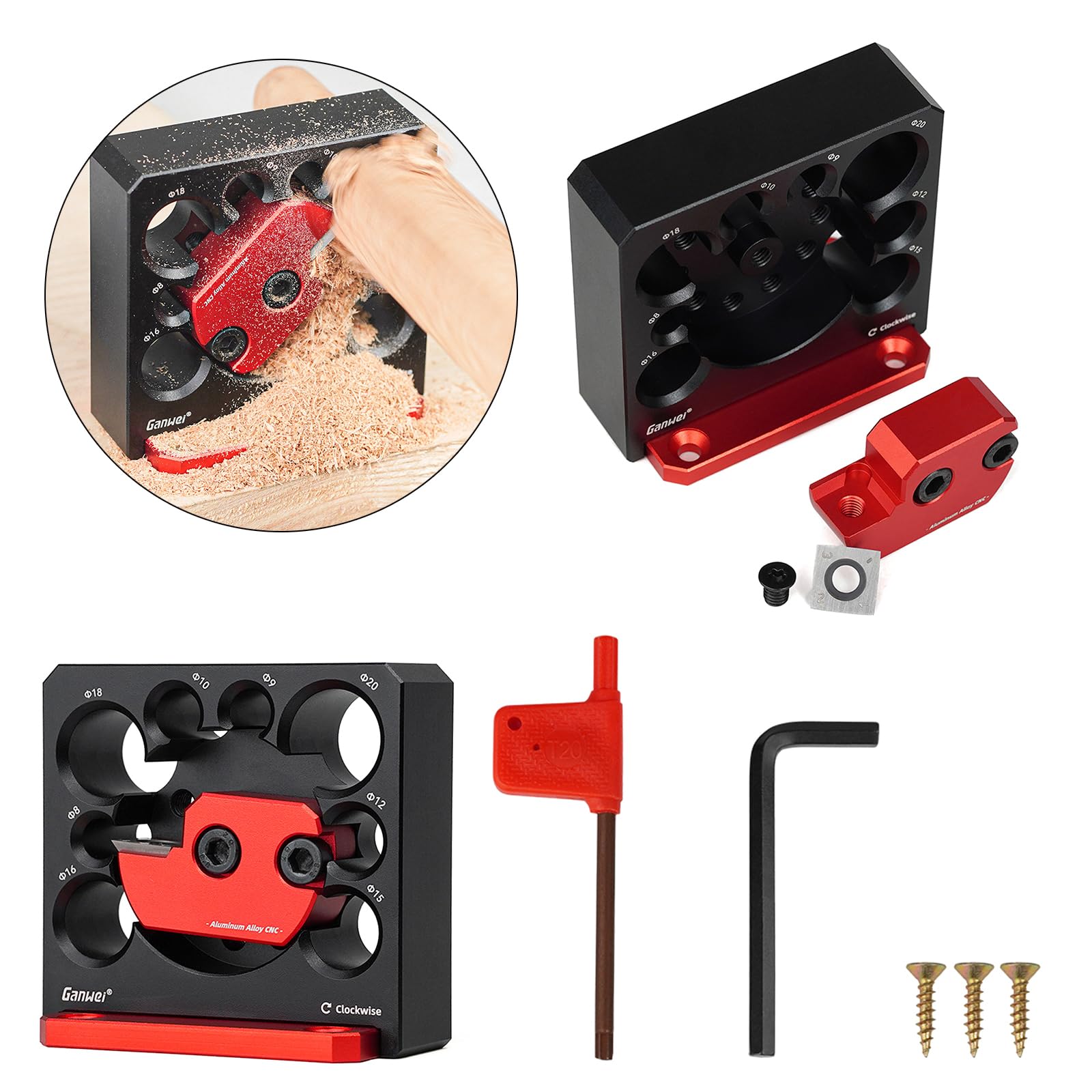 Adjustable Dowel Maker Metric Jig 8mm-20mm With Carbides Round Round Tenon Making Tool Compact Woodworking