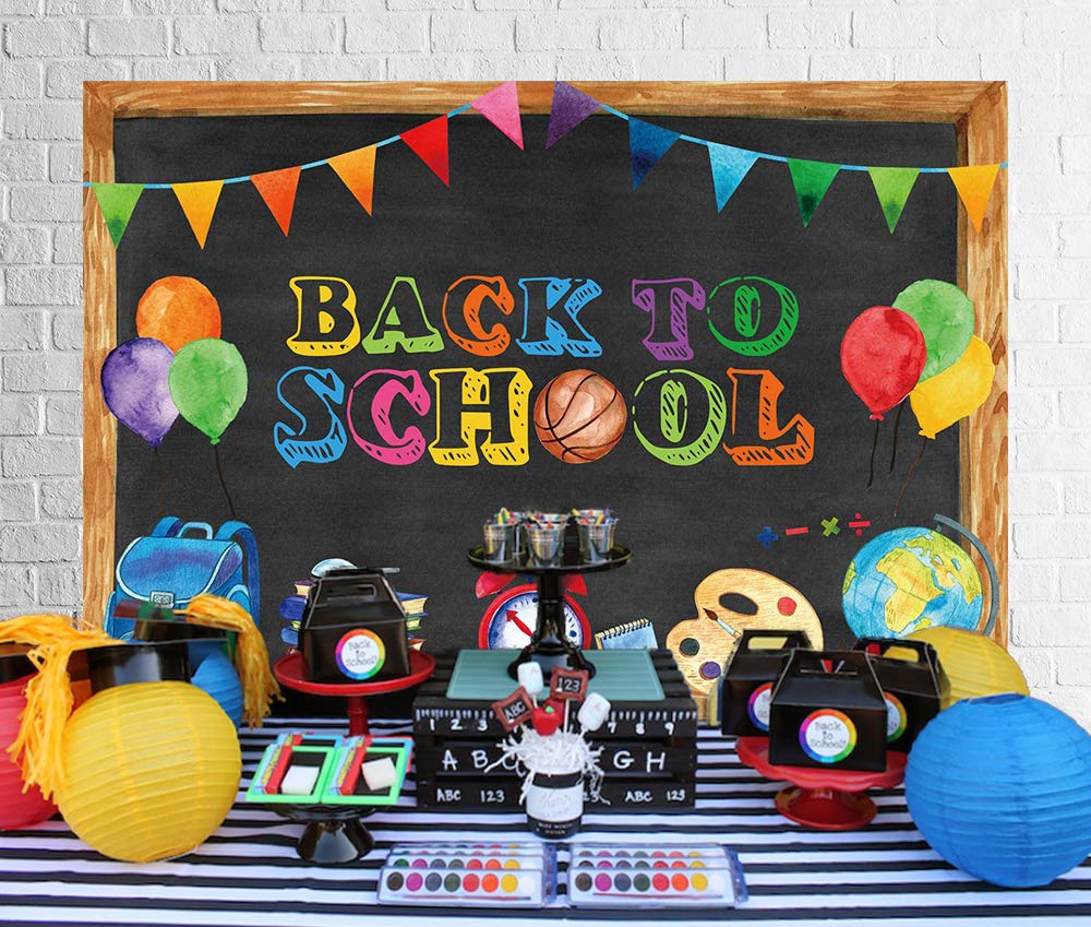 BINQOO Back To School Welcome To Kindergarten Backdrop - 7x5 FT Chalkboard Design With Color Pencils, For Photos & Decor - View #12