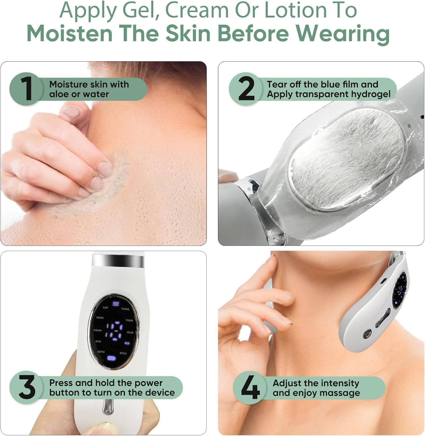 Neck Massager, Intelligent Cordless Portable-Multifunctional for Cervical Neck and Shoulder Relaxation at Home, Office, Travel, Old