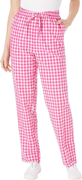 Women's plus size seersucker pants Clearance