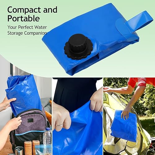 Miniatura 4 de Vejiga de almacenamiento de agua de gran capacidad - Tanques de vejiga de agua plegables Bolsa de agua suave portátil para agua de lluvia Contenedor