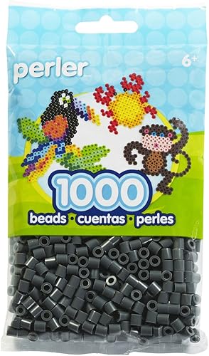 Perler Beads Fuse Beads for Crafts, 1000pcs, Dark Gray