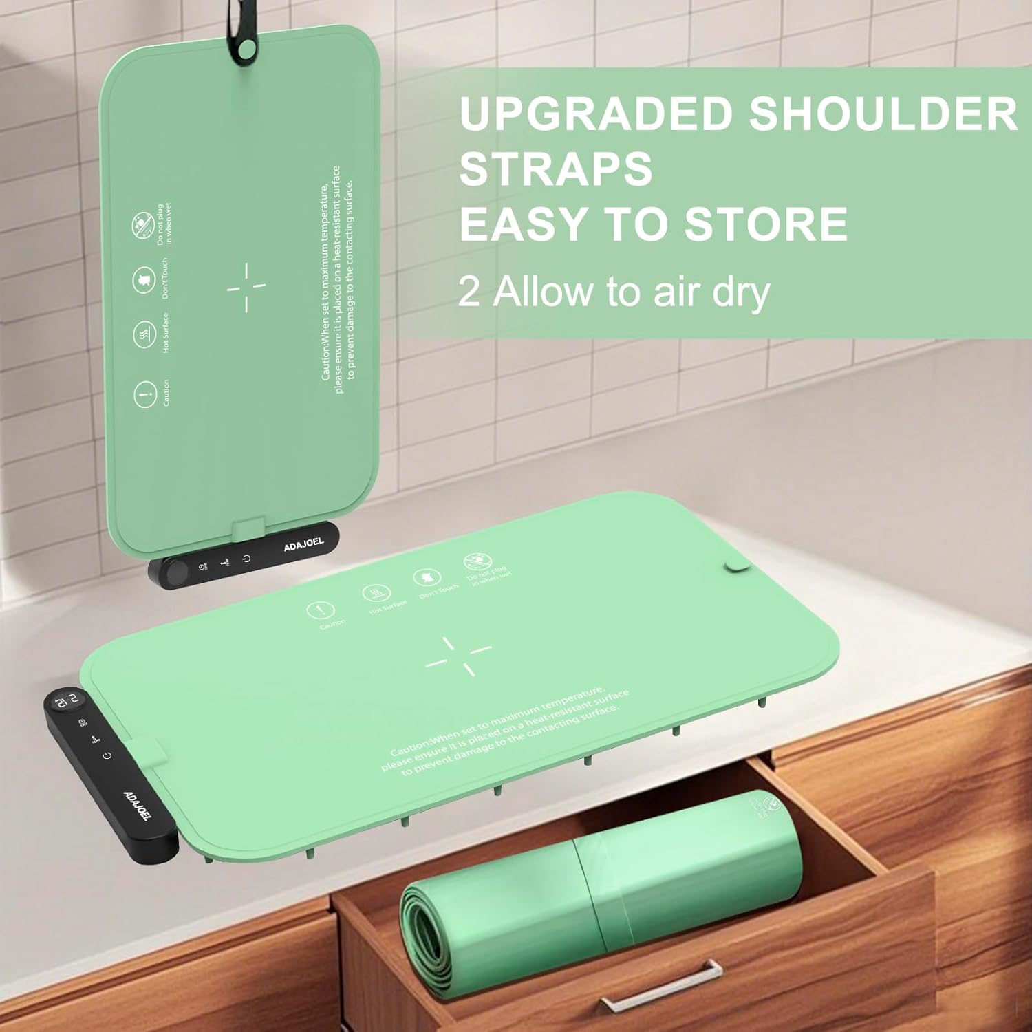 Warming Mat for Food, Upgraded Graphene Fast Heating, 6 Levels of Adjustable Temperature and 6 Hour Timer, Detachable and Washable Silicone Heating Mat for Food ，Portable Warming Trays Buffets Party