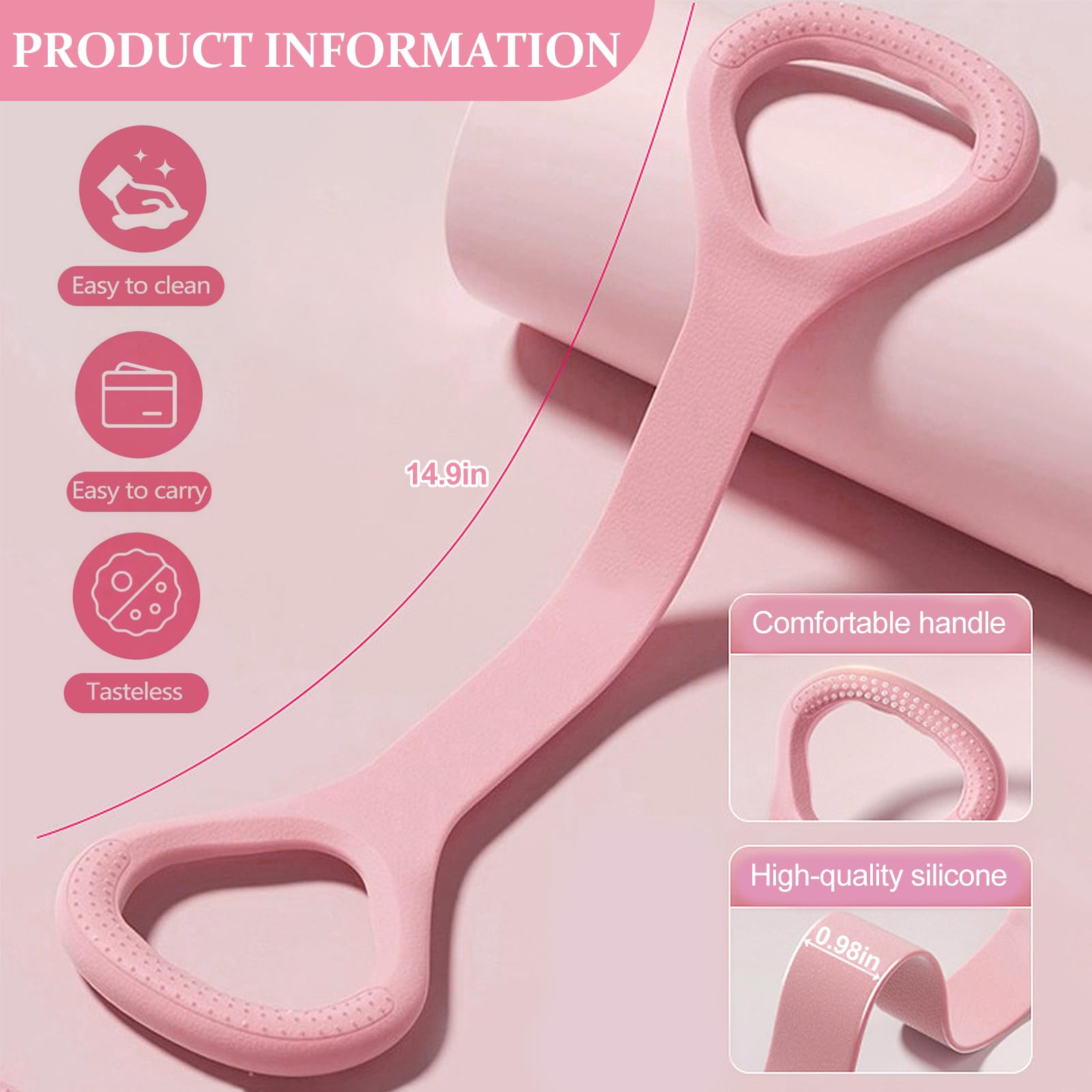 3 Pezzi Elastici Fitness, Bande Elastiche Fitness, Fasce di Resistenza a Forma di 8, Fascia di Resistenza con Maniglie, Espansore Toracico, Yoga Stretching Band, per Yoga, Pilates, Danza