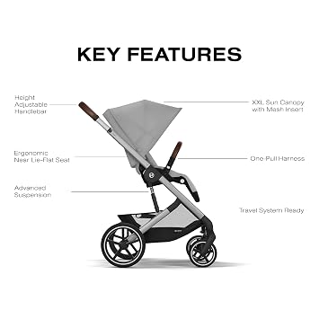 Balios S Lux Stroller - Stone Grey