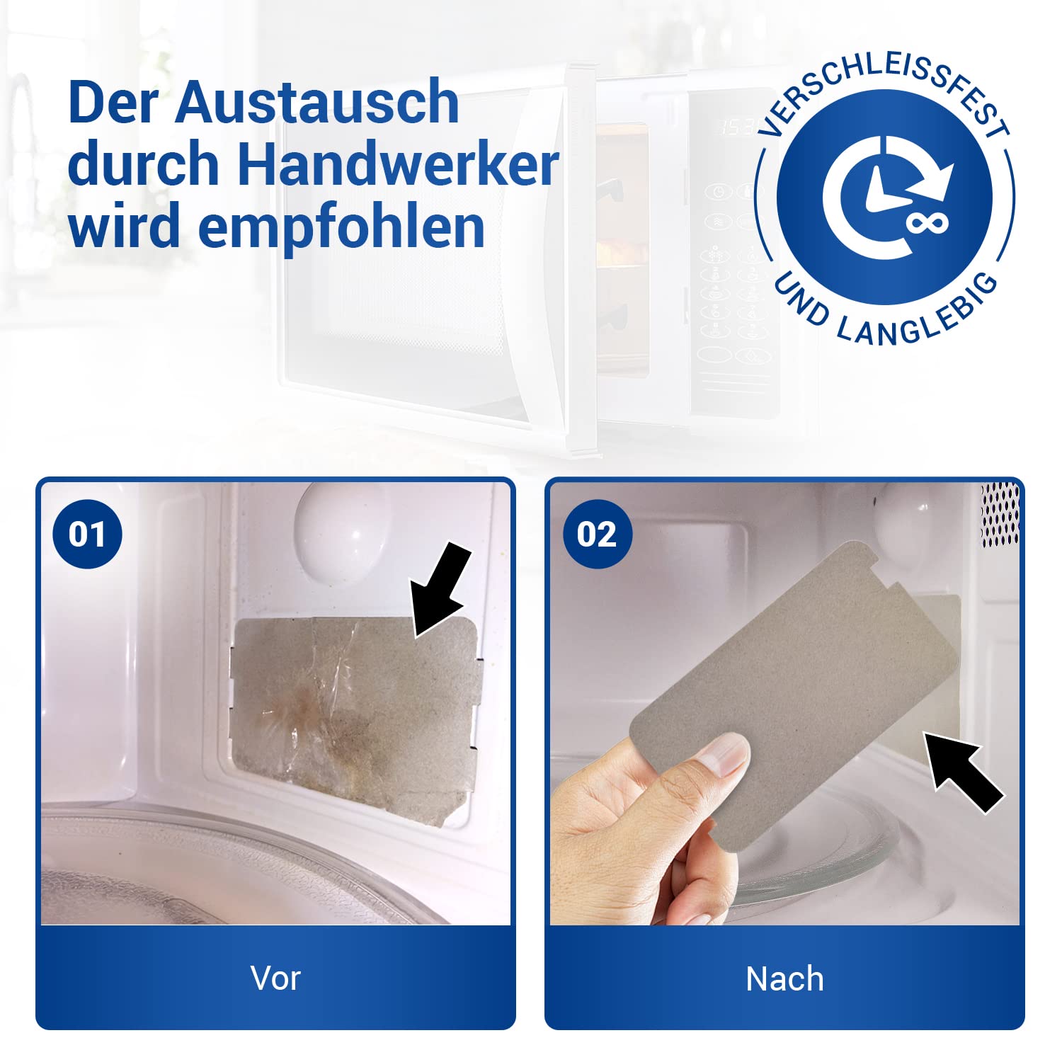 Piastra Mica Per Microonde - Ricambio 129x72mm Per Sharp, AEG, Miele, Electrolux - Foto 5