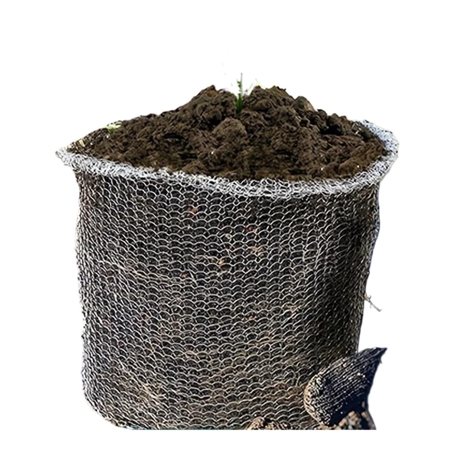 ZNJAMN 5Pcs Stainless Steel Metal Mesh Bags For Plant Root Protection, Rodent-Proof For Flowers And Plants, Woven Protective for Plant Roots
