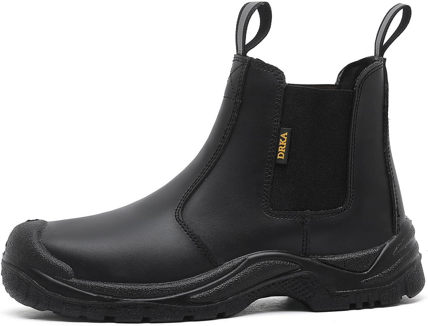 DRKA Men's Chelsea Steel Toe Work Boots – Waterproof, Slip-Resistant, Anti-Puncture Safety Shoes for Construction & Outdoor Work - Image 2