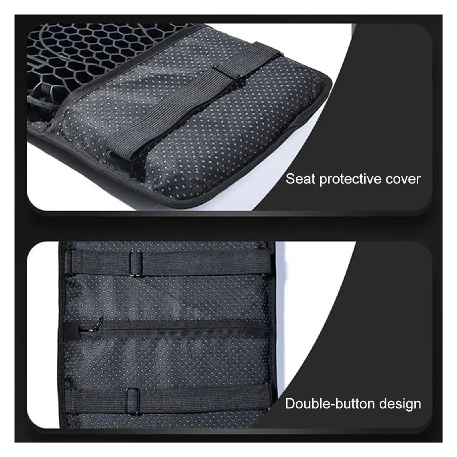 Funda para Asiento de Motocicleta Alivio de presión Antideslizante Universal cómodo para cojín Asiento Gel Panal Accesorios Motocicleta