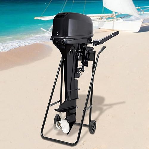 Miniatura 2 de DNYSYSJ Motor fuera de borda con sistema de refrigeración por aire y arranque manual para barcos de pesca inflables, yates, herramientas de deportes