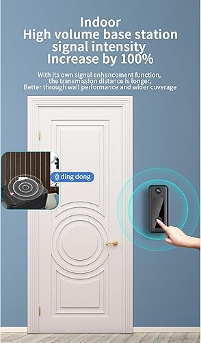 Miniatura 8 de Timbre inteligente inalámbrico M3 2024, alertas de reconocimiento inteligente, monitoreo remoto en tiempo real, cámara de timbre visual de video HD