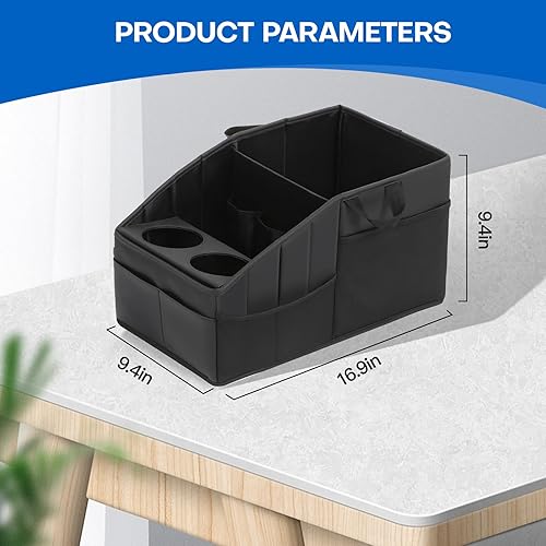 Miniatura 3 de Organizador de asiento de automóvil, organizador de asiento trasero de piel sintética de alta calidad para mantener ordenado, almacenamiento de