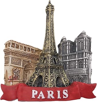 3D Paris France Refrigerator Fridge Magnet Tourist Souvenirs Handmade Resin Craft Magnetic Stickers Home Kitchen Decoration Travel Gift