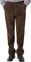 Alimens & Gentle Men's Straight Fit Corduroy Chino Pants - Warm, Wrinkle-Free Casual Pants for Fall Winter