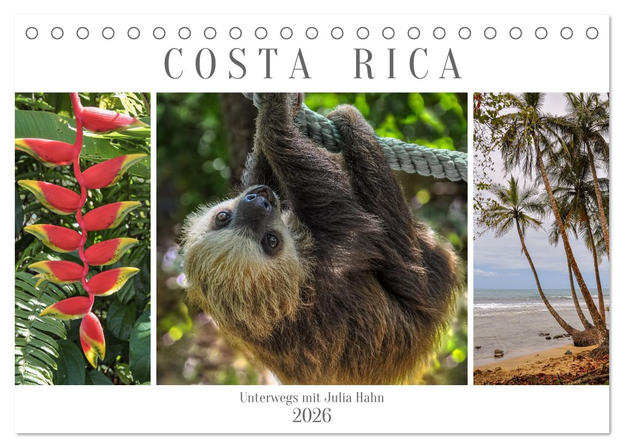 Costa Rica - unterwegs mit Julia Hahn (Tischkalender 2026 DIN A5 quer), CALVENDO Monatskalender: Costa Rica zeichnet sich durch seine artenreiche ... seine abwechslungsreiche Landschaft aus.