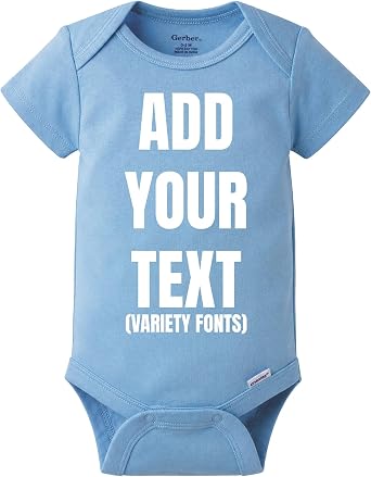 ROKO CLOTHING Made in USA Custom Baby Bodysuit Romper Personalized Infant One-Piece with Name | Gift for Baby Shower