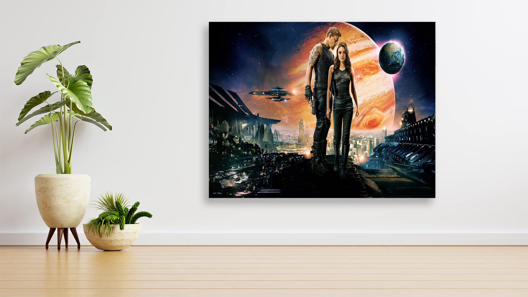 VERRE ART Printed Framed Canvas Painting for Home Decor Office Studio Wall Living Room Decoration (34x22inch Wrapped) - JUPITER ASCENDING