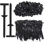 200Pcs Nylon Universal Cable Tie Buckle, Ziplock Pro Car Button Grip Ziptie Zipper Clips, Strap Style Self Locking Lock T Zip Tie for Automotive Bumper Fender Liner Auto Body Panel Fastener Rivets