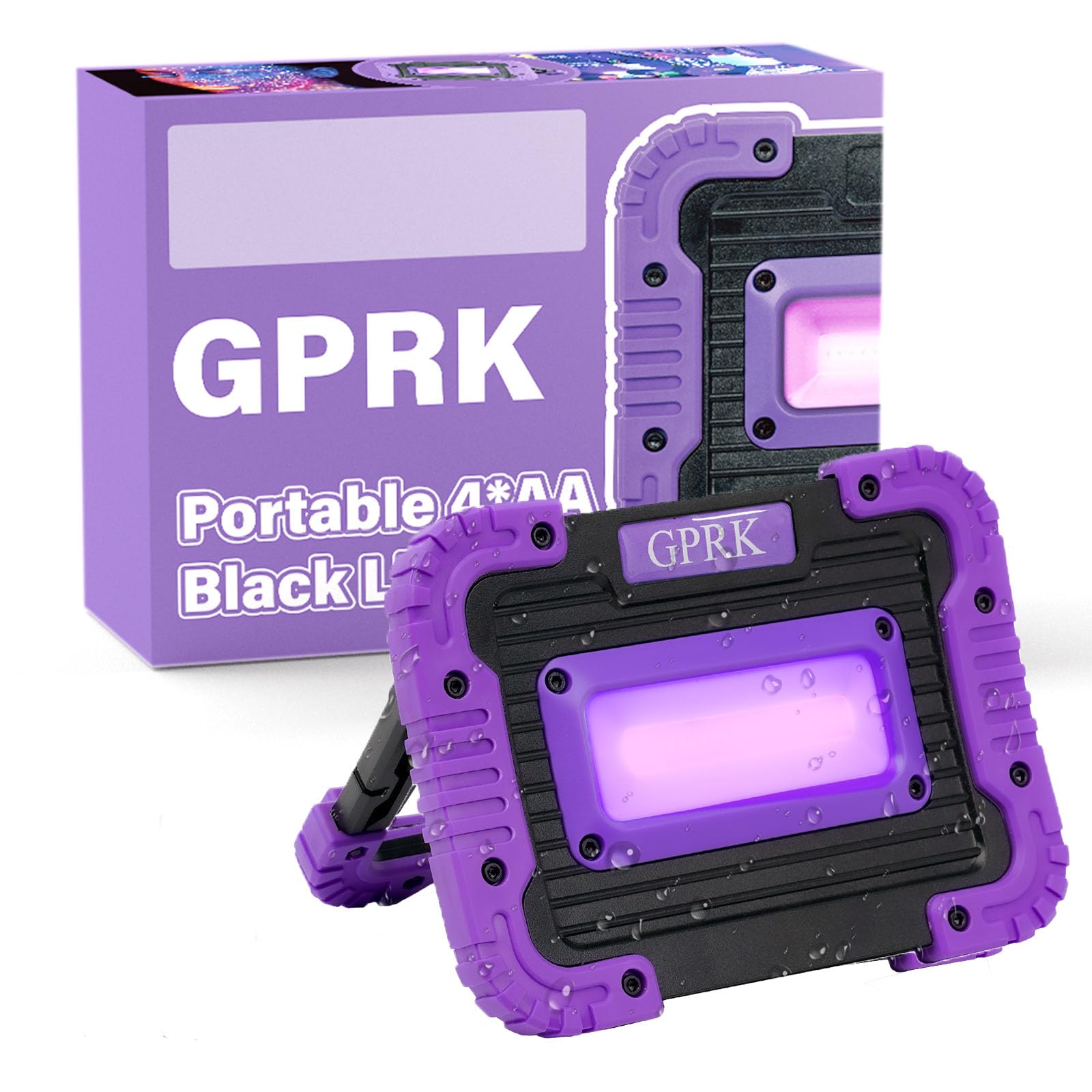 GPRK 20W LED ???????????????????? ????????????????????, Battery Operated Black Light for Halloween Party, Glow in The Dark,Body Paint, Fluorescent Poster, Neon Glow Party