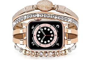 VISOOM Beaded Boho Apple Watch 40mm Bands for Women