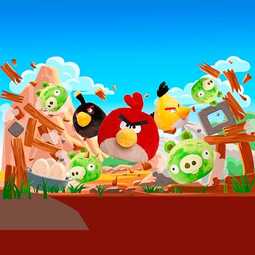 Miniatura 5 de Mighty Mojo Angry Birds - Cerdo verde - Muñeca de peluche coleccionable de 7 pulgadas - Con licencia oficial - Muñeca súper suave para niños y