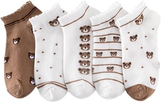 YOUSTYLO Socks For Women | Low Cut Ankle Length Boat Socks | Ladies Knitted Girls Yoga Socks Combo SK1220A (Multi, Pack of 5)