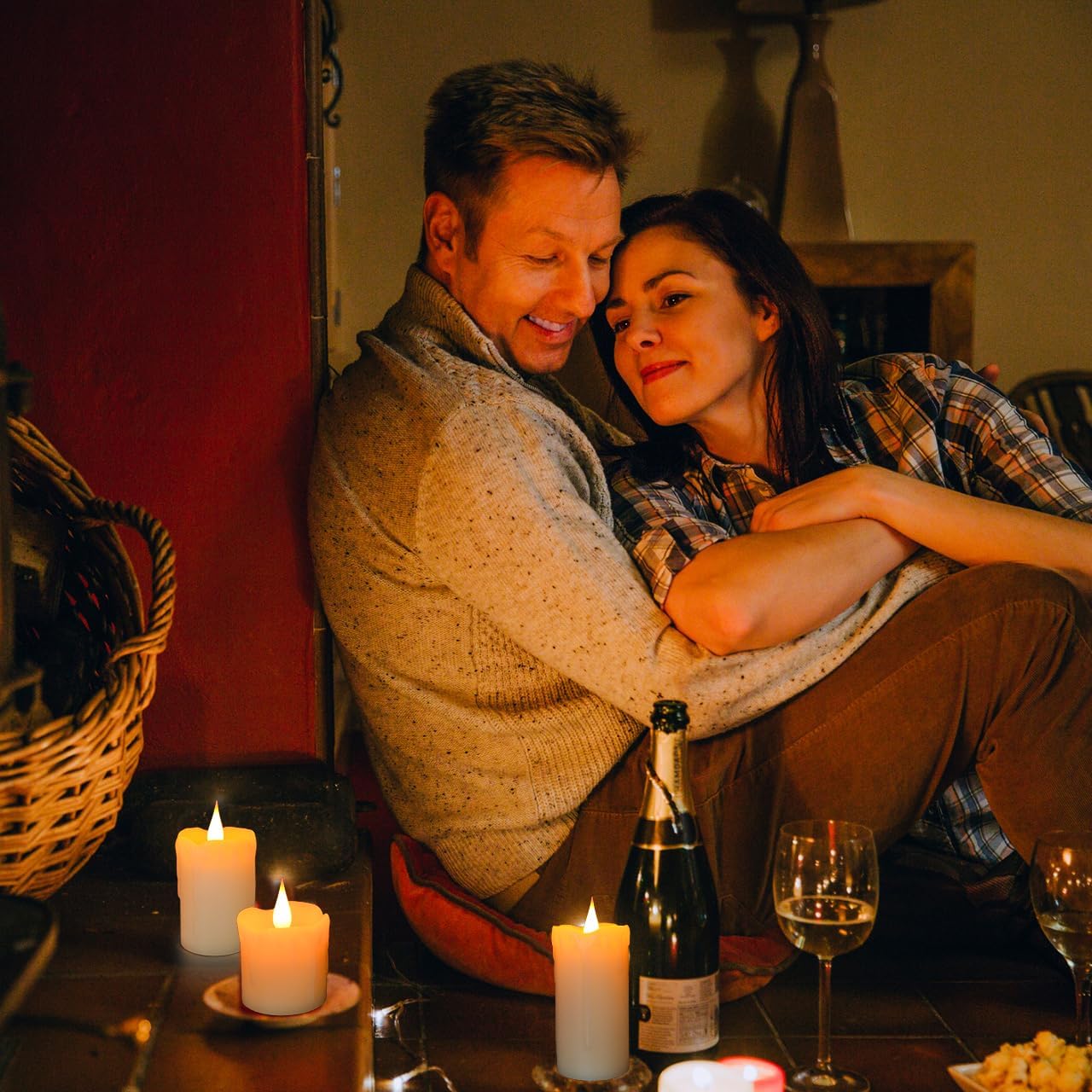 Da by Flameless Candle, Battery Powered Candle, 2 x 2 2X 3 2X 4 Real Wax, Set of 9 for Party, Wedding & Festive Decorations (9 CR2032 Batteries Included)