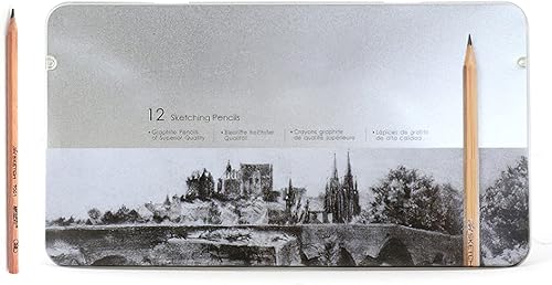 Miniatura 9 de Juego de lápices de dibujo para artistas, 12 piezas, lápices de dibujo 3H, 2H, H, HB, 2B, 3B, 4B, 5B, 6B, 7B, 8B, 9B, 9B